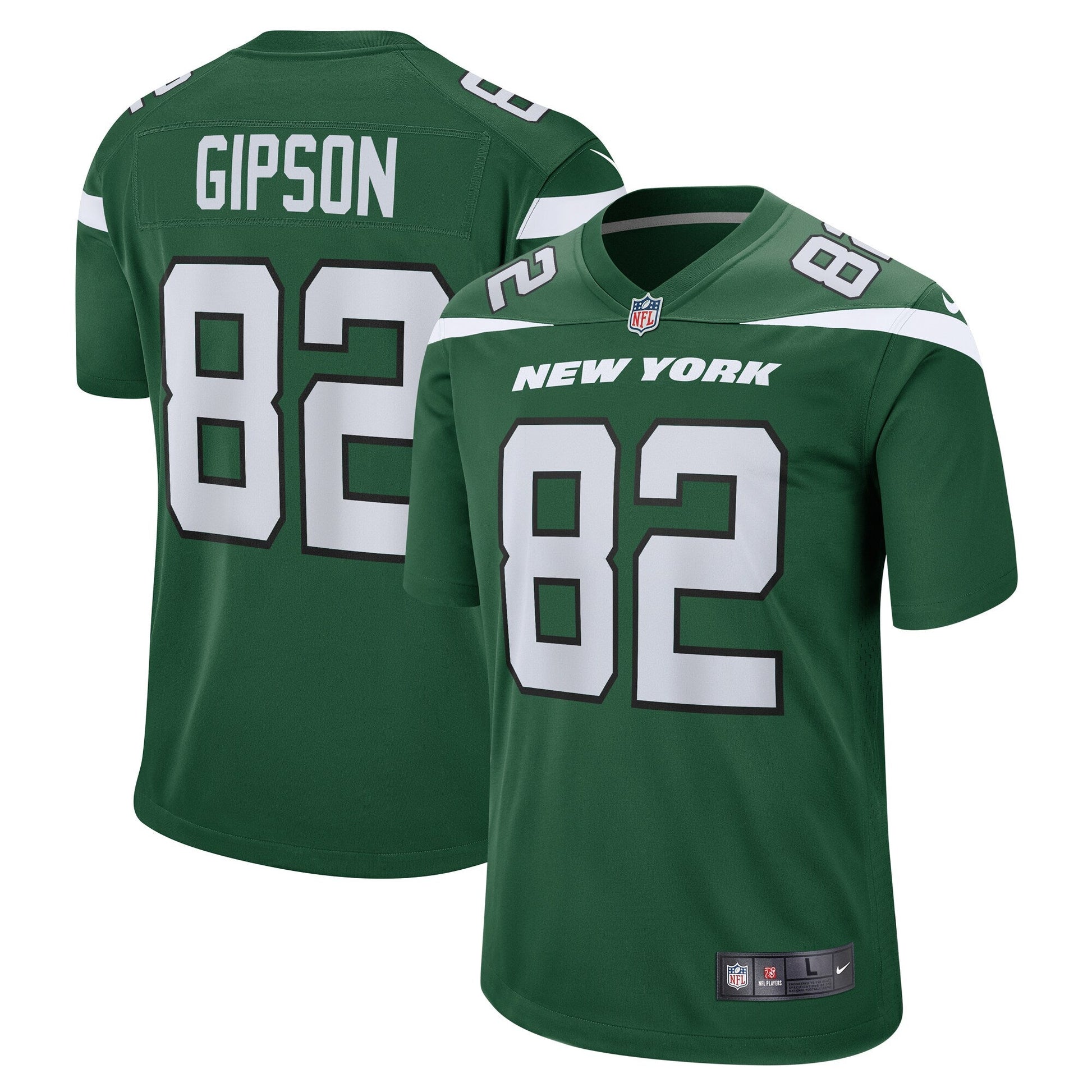 Xavier Gipson New York Jets Nike Team Game Jersey - Gotham Green football jersey product view 1