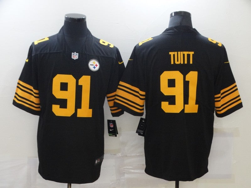 Men's Pittsburgh Steelers Stephon Tuitt #91 Black Alternate Legend Jersey1 football jersey product view 1