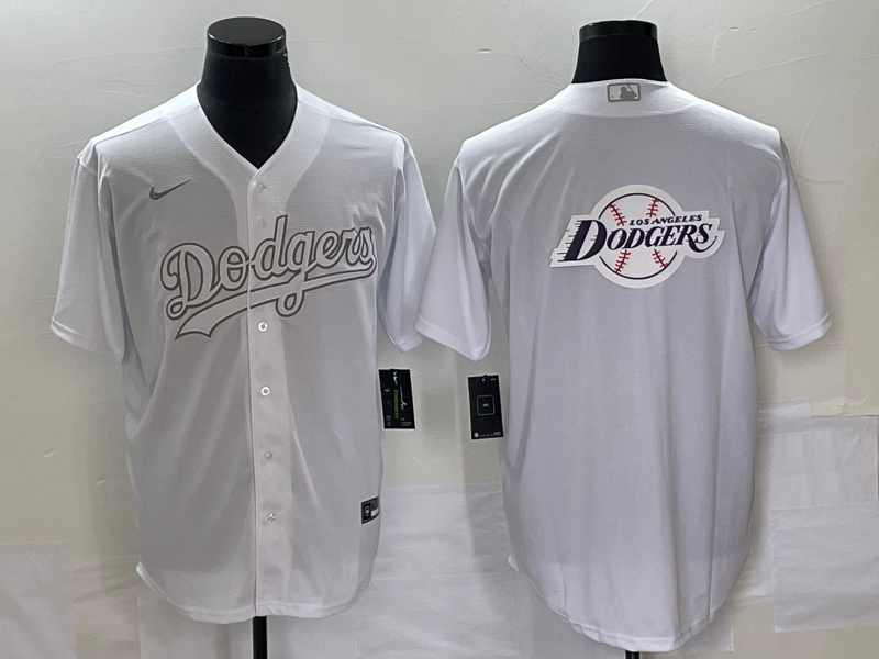 Men's Los Angeles Dodgers White Replica Team Jersey1 baseball jersey product view 1