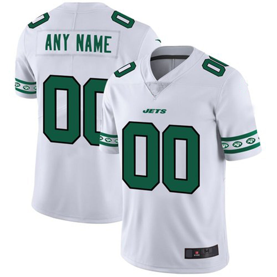 Custom1 New York Jets White Team Logo Vapor Limited Jersey1 American Stitched Jersey1 Football Jerseys football jersey product view 1