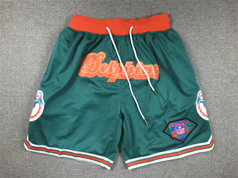 Men's Miami Dolphins Aqua Pocket Shorts1 football jersey product view 1