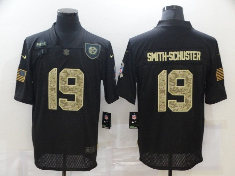 Men's Pittsburgh Steelers #19 JuJu Smith-Schuster Black Game Player Jersey1 football jersey product view 1