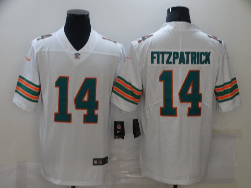 Men's Miami Dolphins Ryan Fitzpatrick #14 White Game Player Jersey1 football jersey product view 1