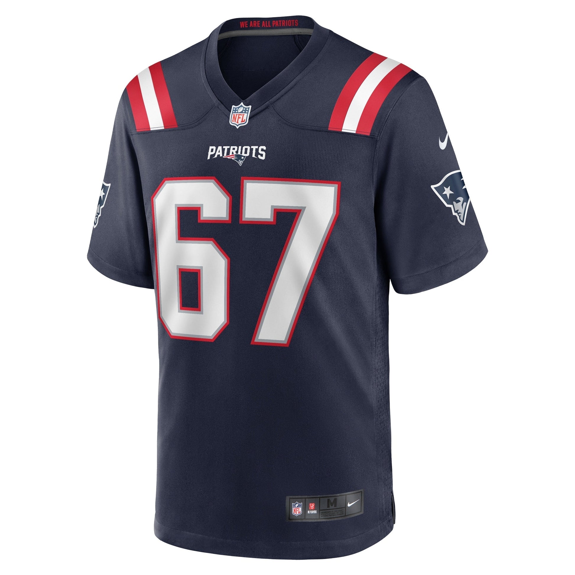 Hayden Howerton New England Patriots Nike Home Game Jersey - Navy football jersey product view 2
