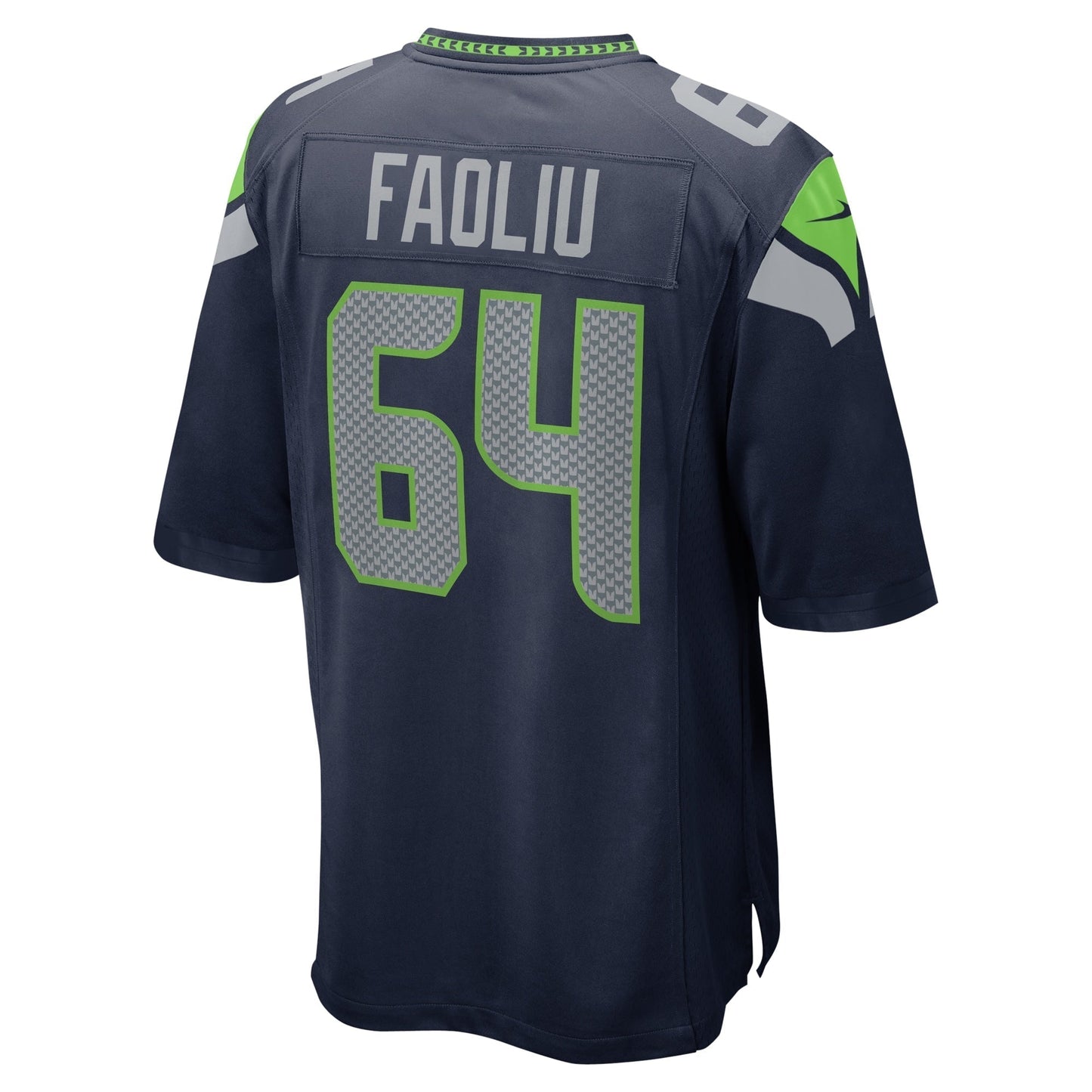 Austin Faoliu Seattle Seahawks Nike Game Jersey - College Navy football jersey product view 3