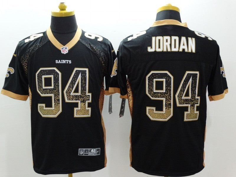 Men's New Orleans Saints Cameron Jordan #94 Black Alternate Game Jersey1 basketball jersey product view 1
