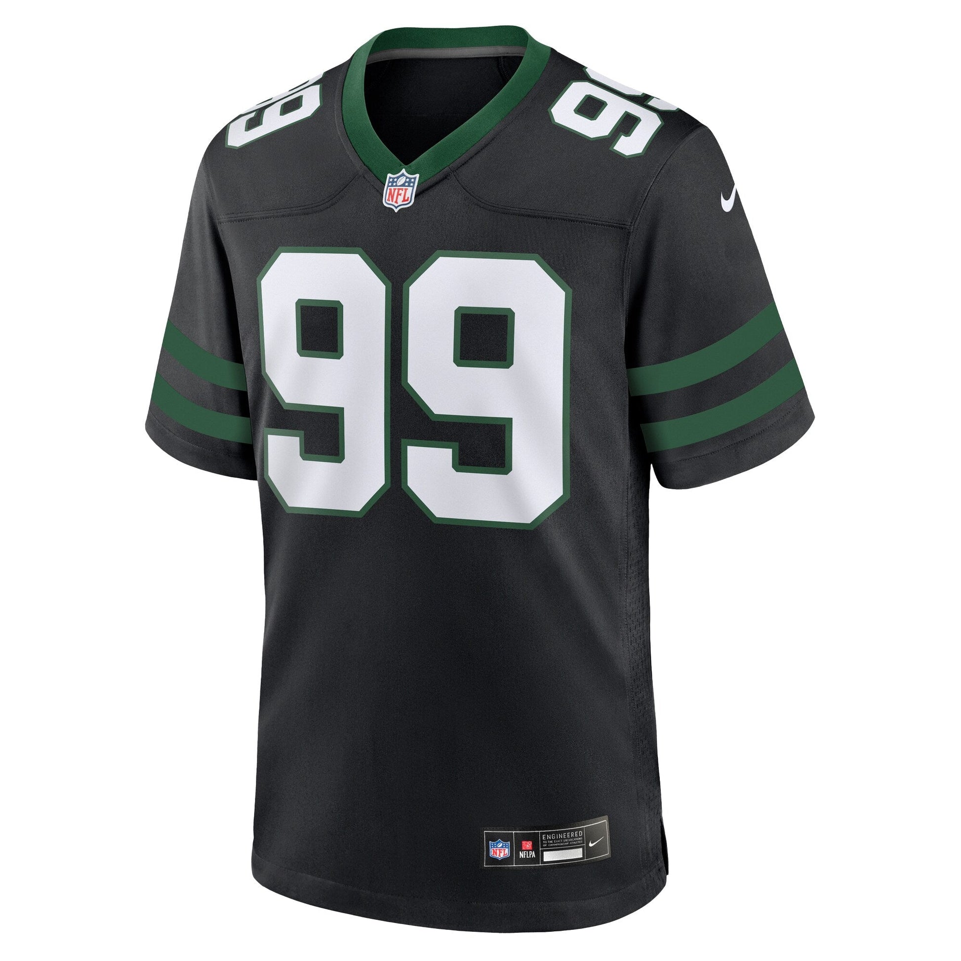 Will McDonald IV New York Jets Nike Alternate Game Jersey - Legacy Black football jersey product view 2