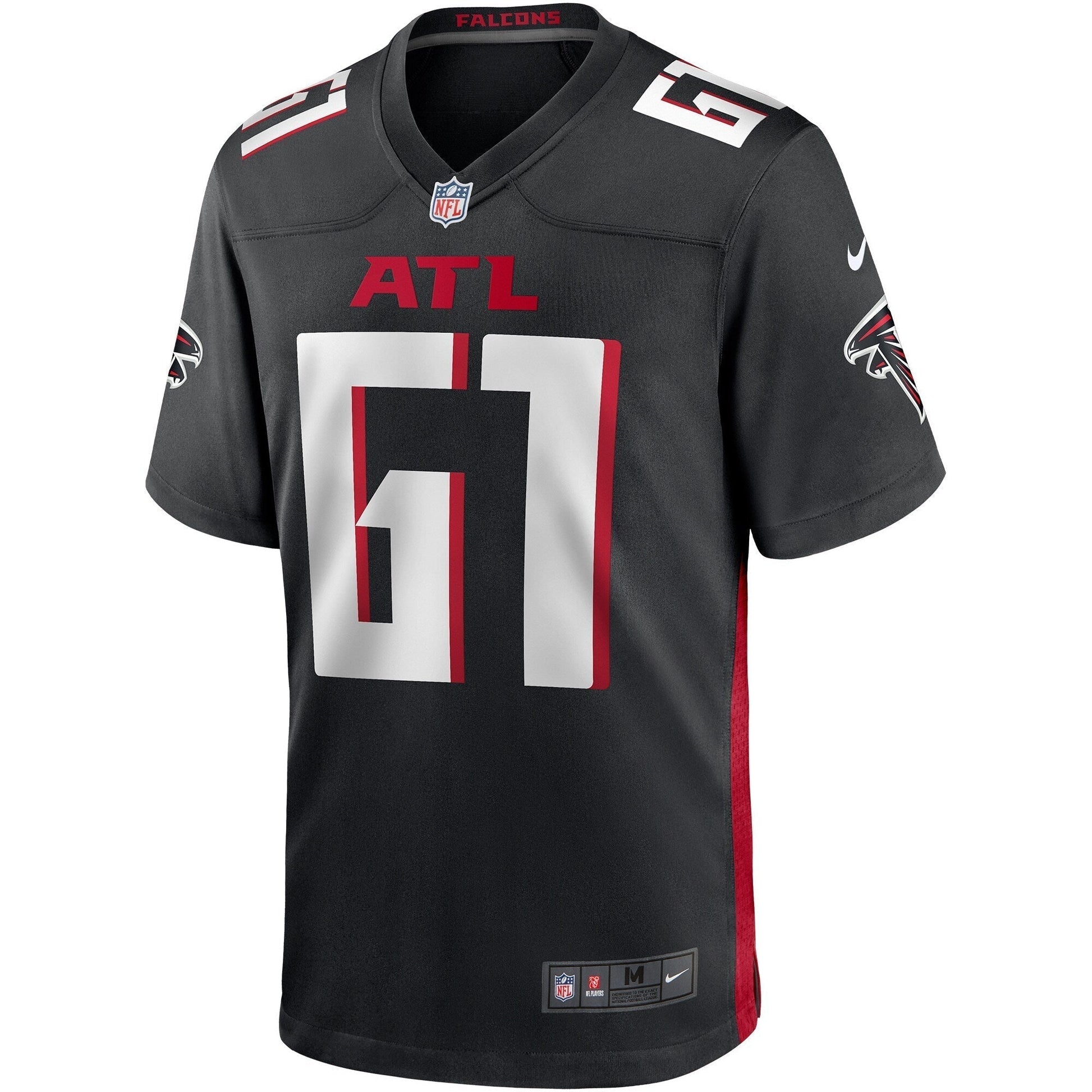 Matt Hennessy Atlanta Falcons Nike Game Jersey - Black football jersey product view 2