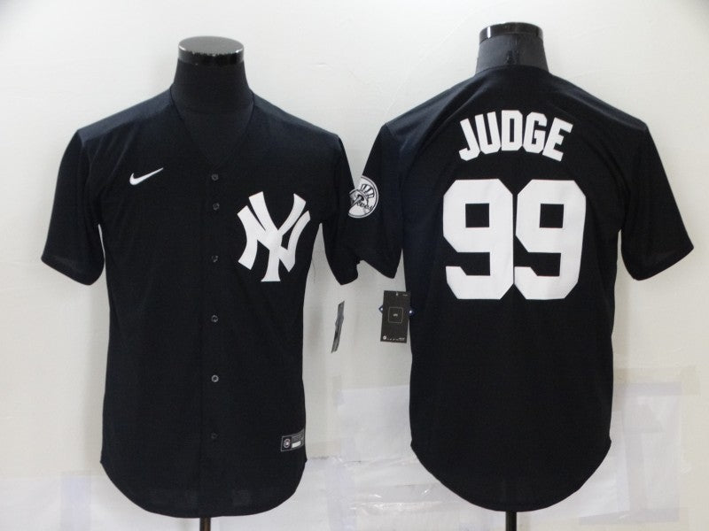 Men's New York Yankees Aaron Judge #99 Black Replica Baseball Jersey1 baseball jersey product view 1
