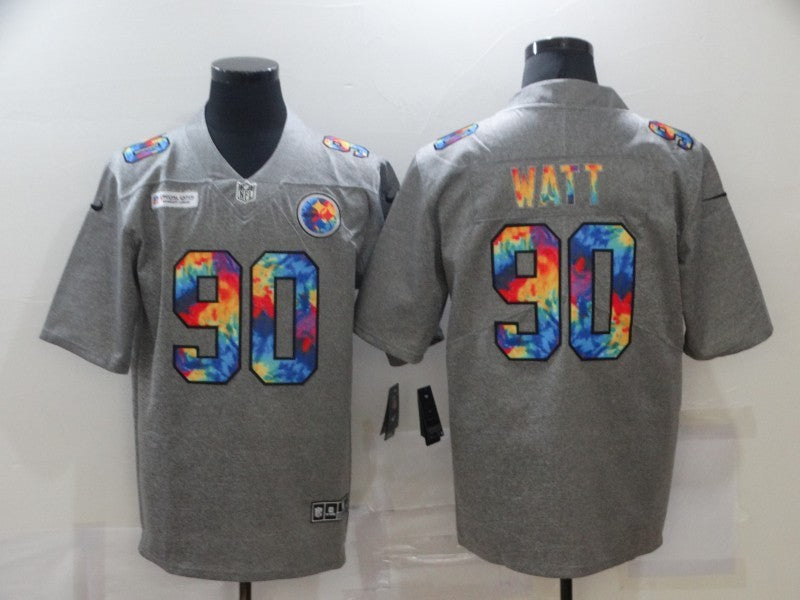 Men's Pittsburgh Steelers T.J. Watt #90 Gray Game Player Jersey1 football jersey product view 1