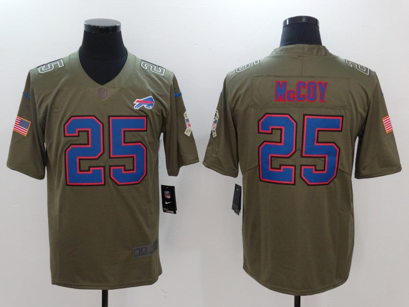 Men's Buffalo Bills LeSean McCoy #25 Brown Game Jersey1 football jersey product view 1