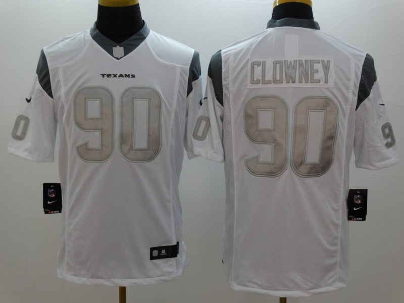 Men's Houston Texans Jadeveon Clowney #90 White Game Jersey1 football jersey product view 1