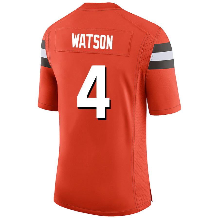 C.Browns #4 Deshaun Watson Player Orange Game Stitched Football Jerseys football jersey product view 1