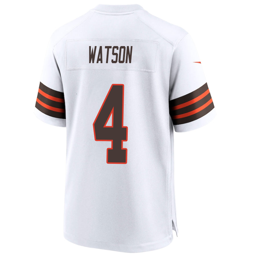 C.Browns #4 Deshaun Watson Player White Game Stitched Football Jerseys football jersey product view 1