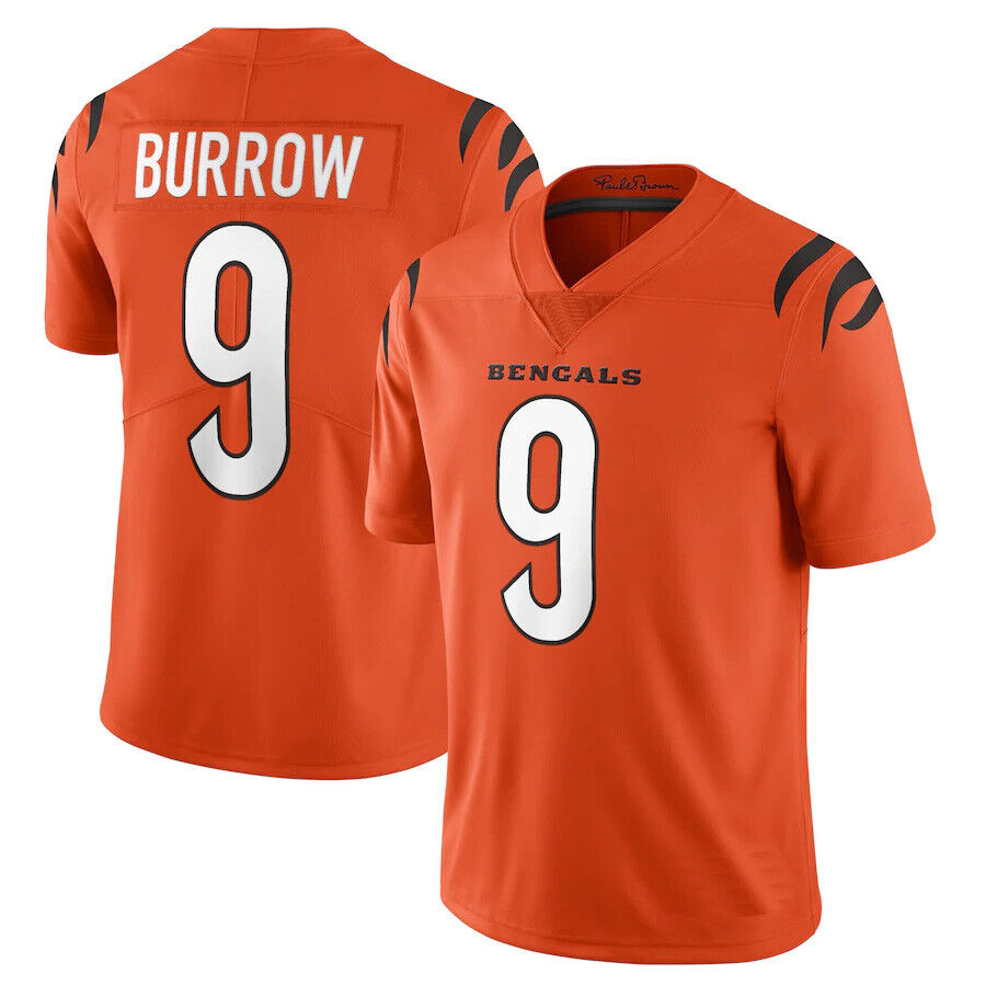 Joe Burrow Cincinnati Bengals Jersey - Orange football jersey product view 1