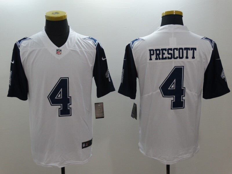 Men's Dallas cowboys Dak Prescott Jersey-White#4 football jersey product view 1