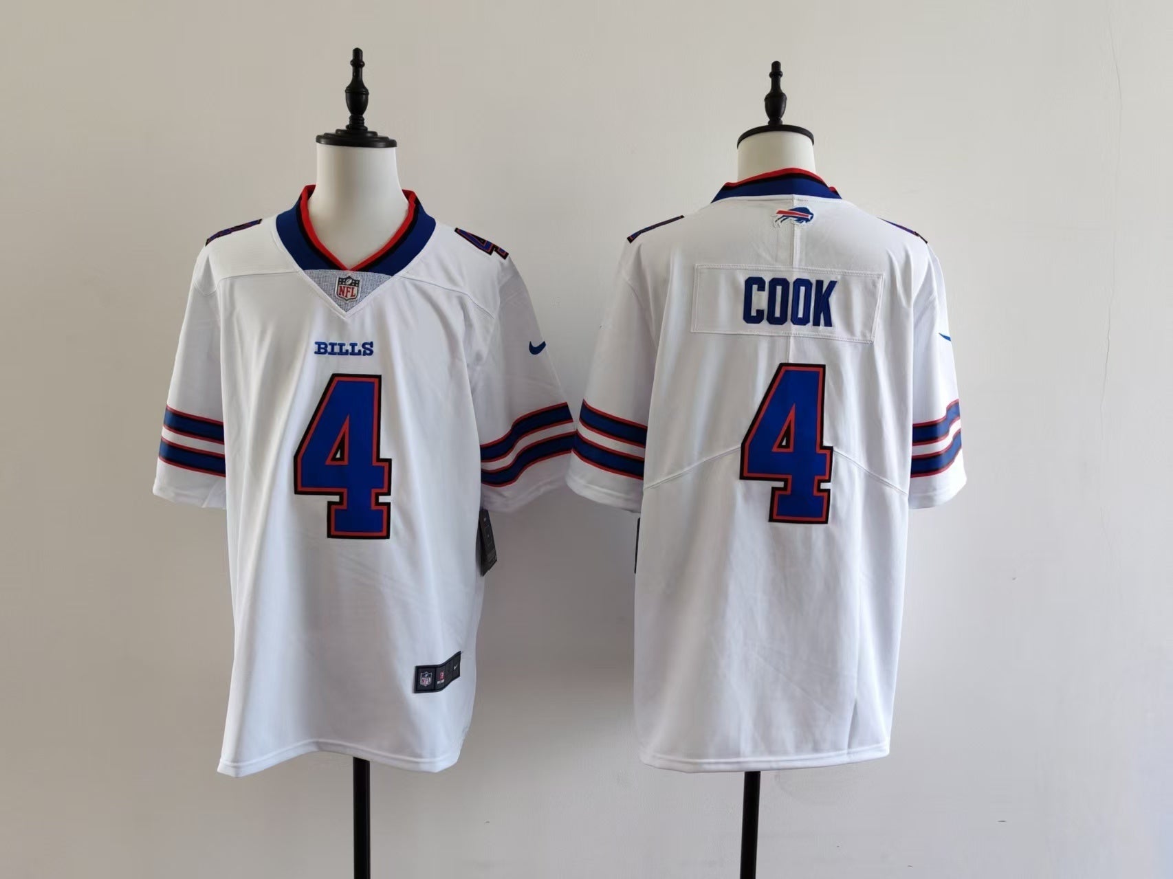 Men's Buffalo Bills James Cook Jersey-White football jersey product view 1