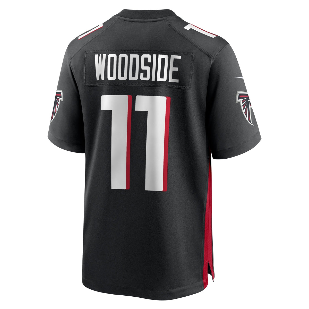 Logan Woodside Atlanta Falcons Nike Team Game Jersey - Black football jersey product view 3
