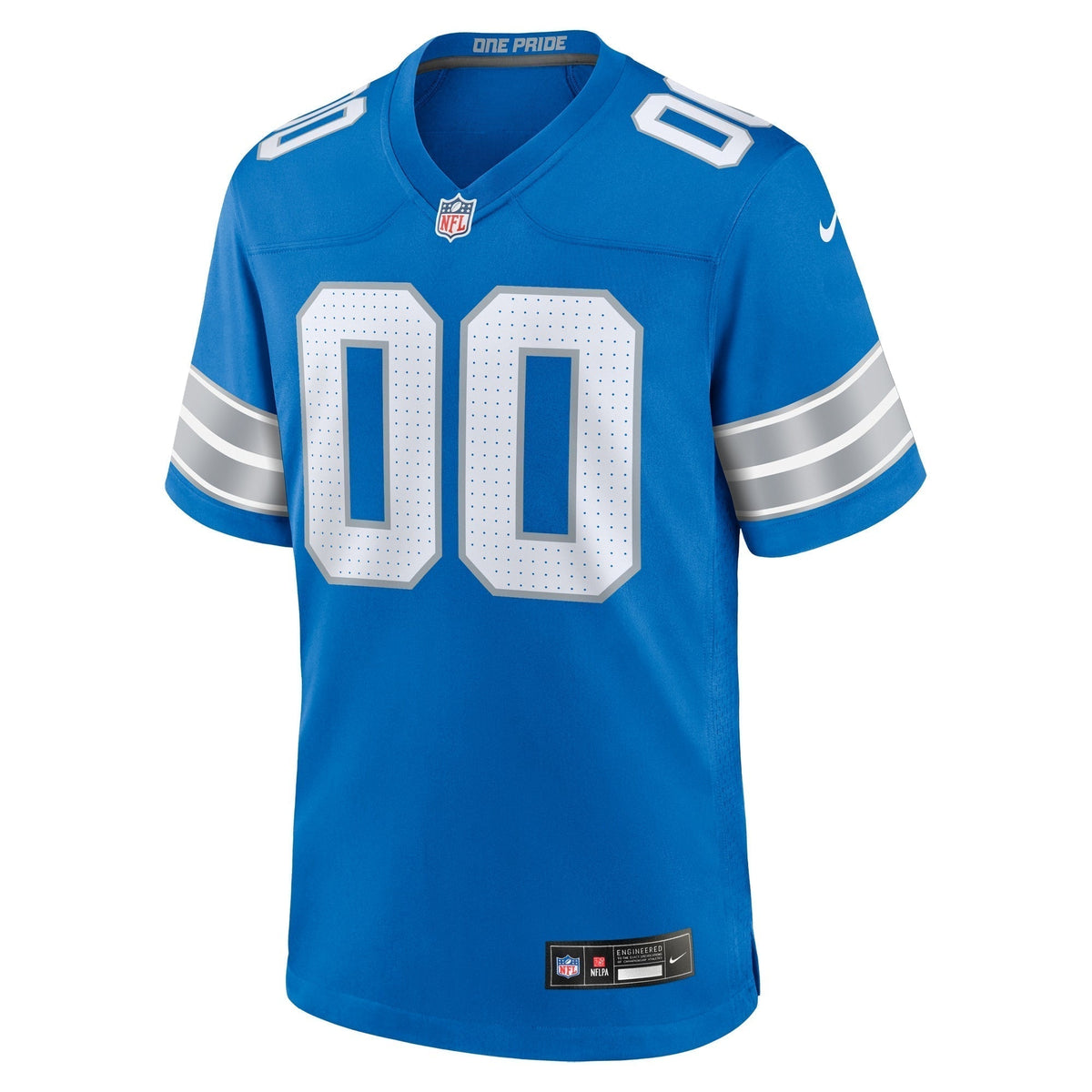 Detroit Lions Nike Custom Game Jersey - Blue football jersey product view 2