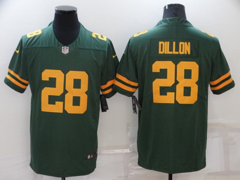 Men's Green Bay Packers AJ Dillon #28 Green Game Player Jersey1 football jersey product view 1