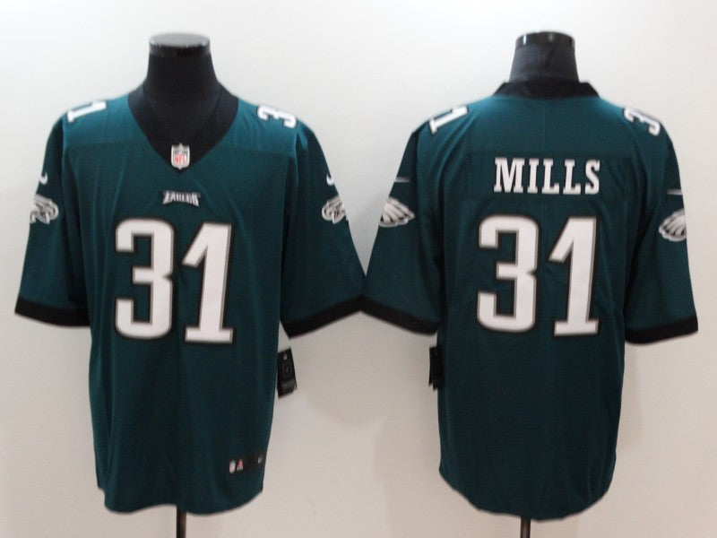 Men's Philadelphia Eagles Jalen Mills #31 Midnight Green Game Jersey1 football jersey product view 1