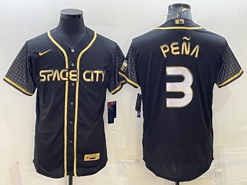 Men's Houston Astros Jeremy Pena #3 Black City Connect Replica Player Jersey baseball jersey product view 1