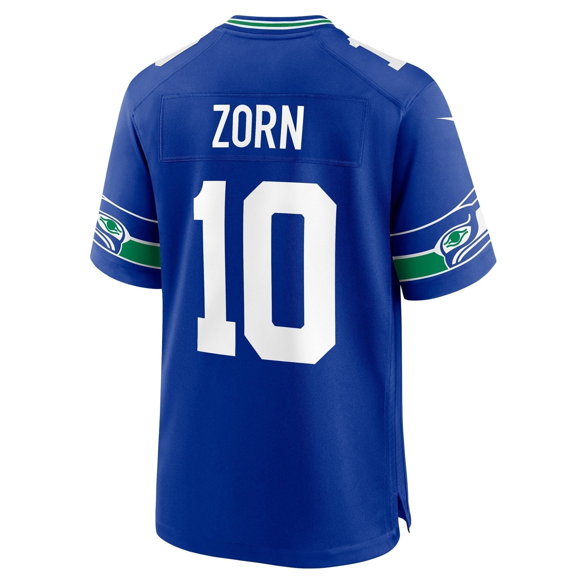 Jim Zorn Seattle Seahawks Nike Throwback Retired Game Jersey - Royal football jersey product view 3