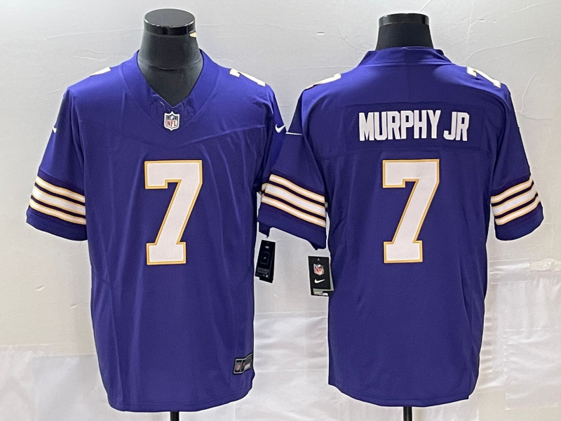 Men's Minnesota Vikings Byron Murphy Jr. #7 Purple Classic Player Game Jersey1 football jersey product view 1