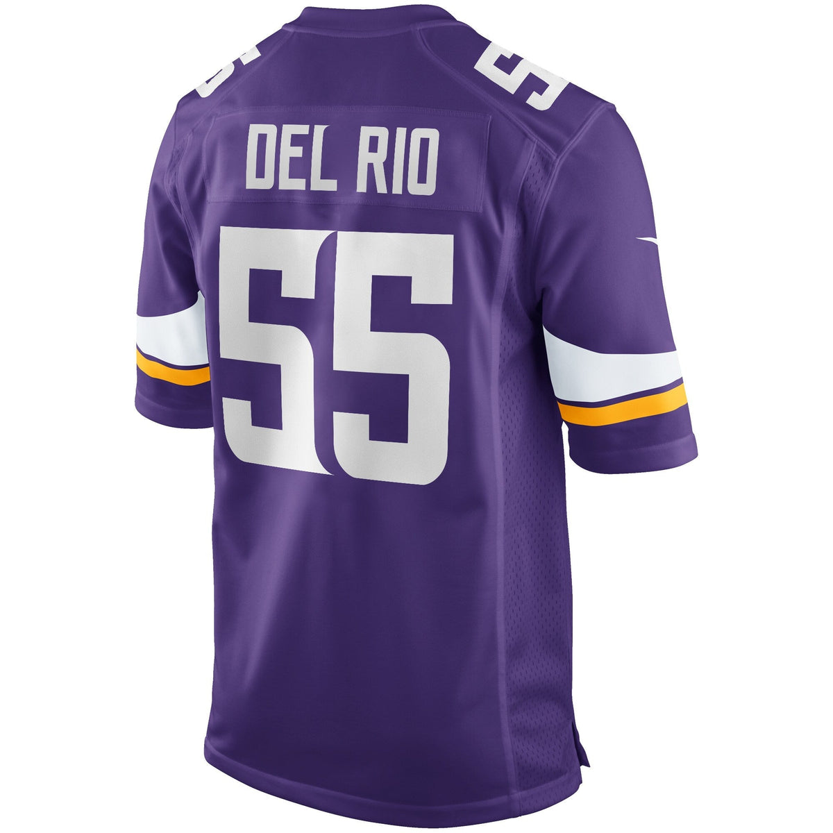 Jack Del Rio Minnesota Vikings Nike Game Retired Jersey - Purple football jersey product view 3