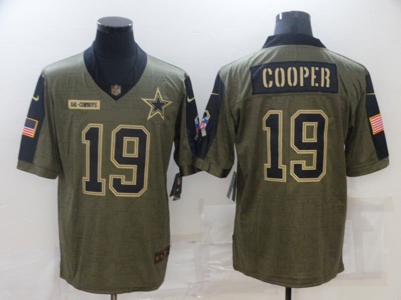 Men's Dallas Cowboys Amari Cooper #19 Brown Player Game Jersey1 football jersey product view 1
