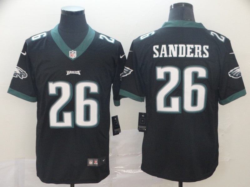 Men's Philadelphia Eagles Miles Sanders #26 Black Game Jersey1 football jersey product view 1