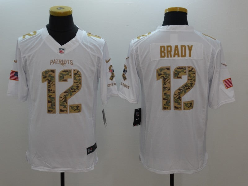 Men's New England Patriots Tom Brady #12 White Alternate Game Jersey1 football jersey product view 1