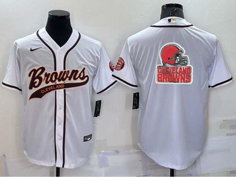 Men's Cleveland Browns White Game Jersey1 football jersey product view 1