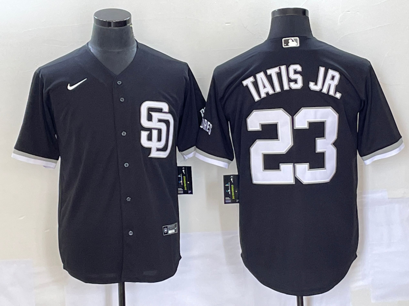 Men's San Diego Padres Fernando Tatis Jr. #23 Black Alternate Replica Player Jersey1 baseball jersey product view 1