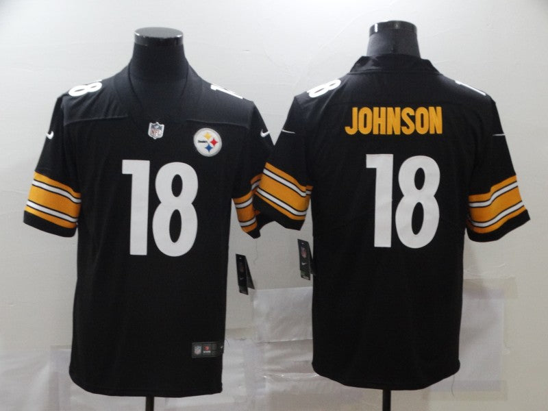 Men's Pittsburgh Steelers Diontae Johnson #18 Black Game Jersey1 football jersey product view 1