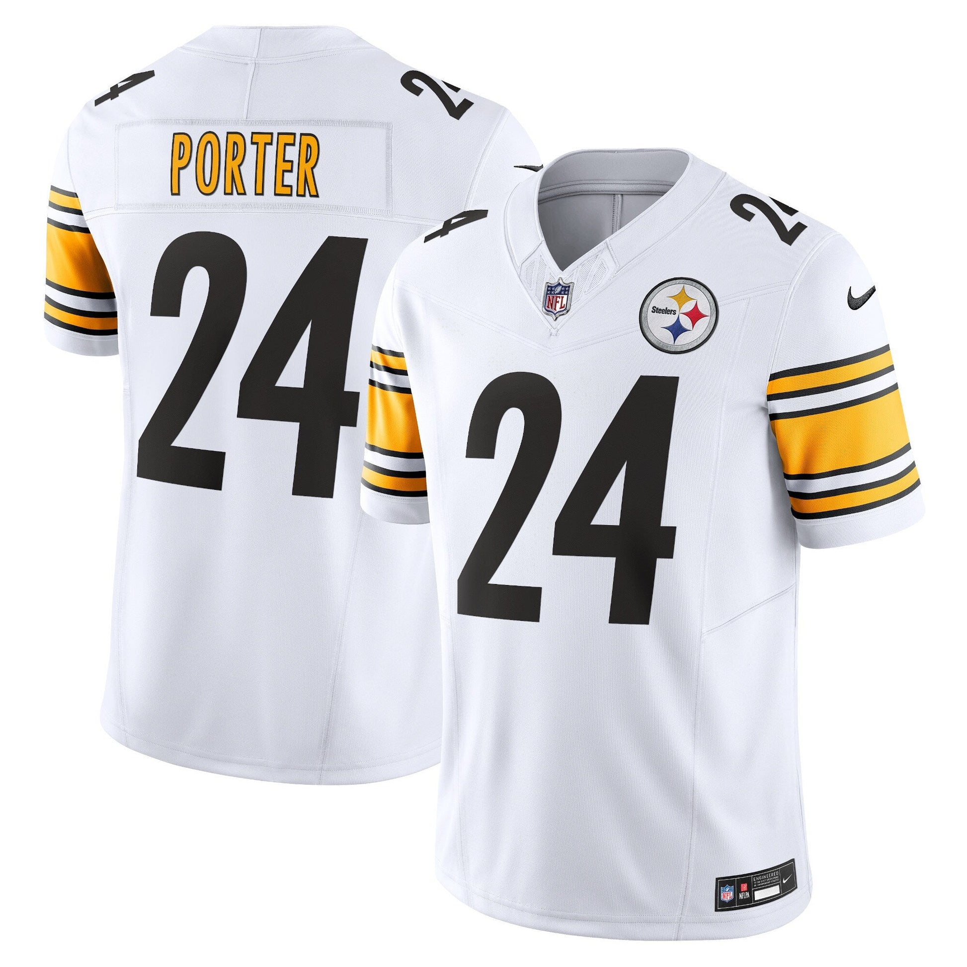 Joey Porter Jr. Pittsburgh Steelers Nike Vapor F.U.S.E. Limited Jersey - White football jersey product view 1