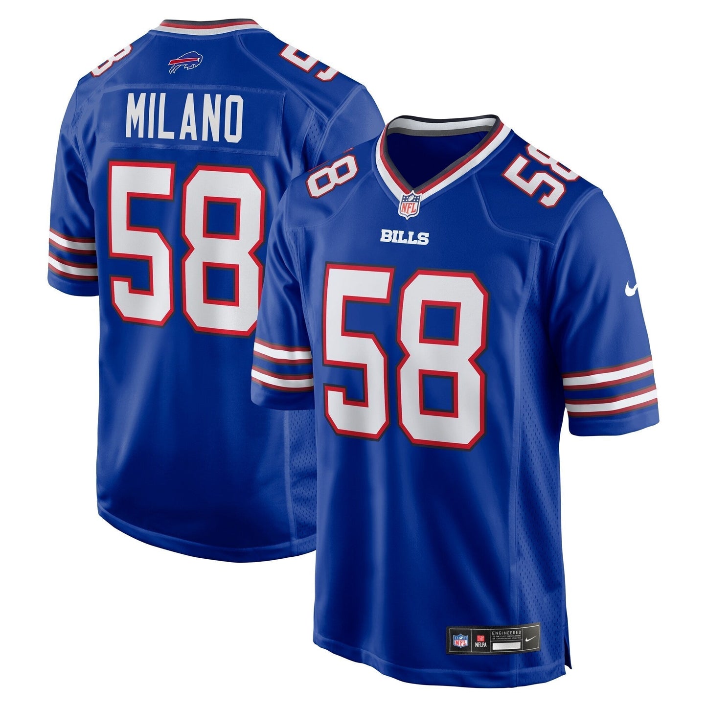 Matt Milano Buffalo Bills Nike Game Jersey - Royal football jersey product view 1