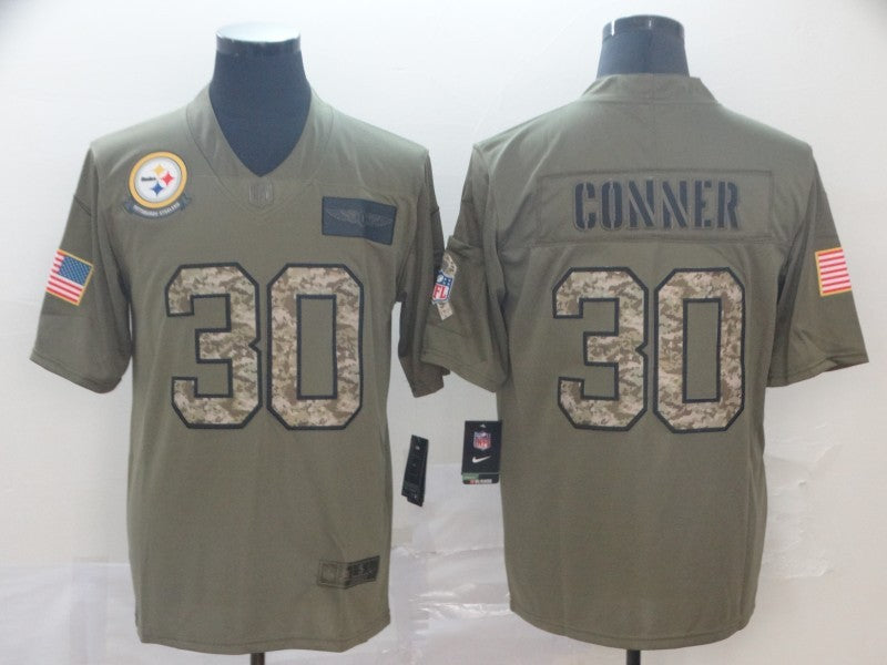 Men's Pittsburgh Steelers James Conner #30 Brown Player Game Jersey1 football jersey product view 1