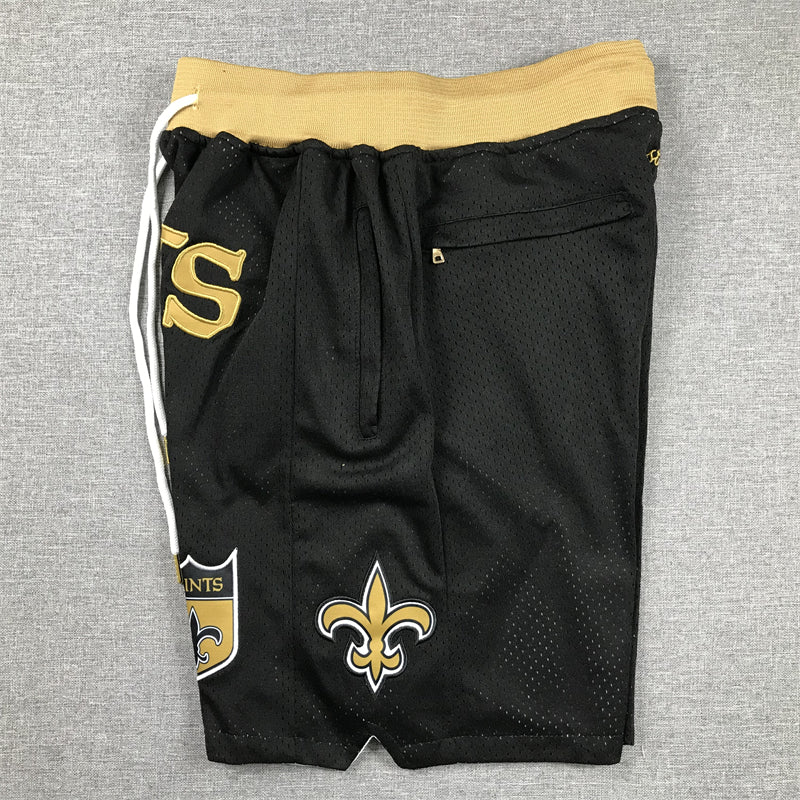 Men's New Orleans Saints Black Pocket Shorts1 football jersey product view 3