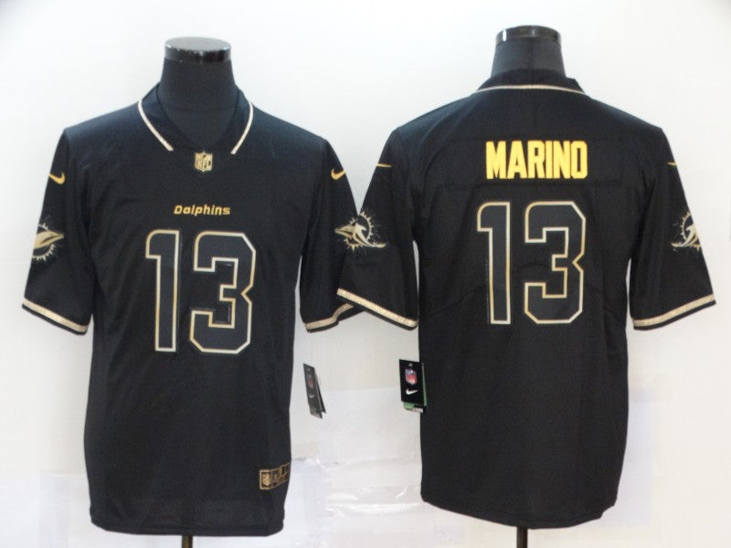 Men's Miami Dolphins Dan Marino #13 Black Alternate Game Jersey1 football jersey product view 1
