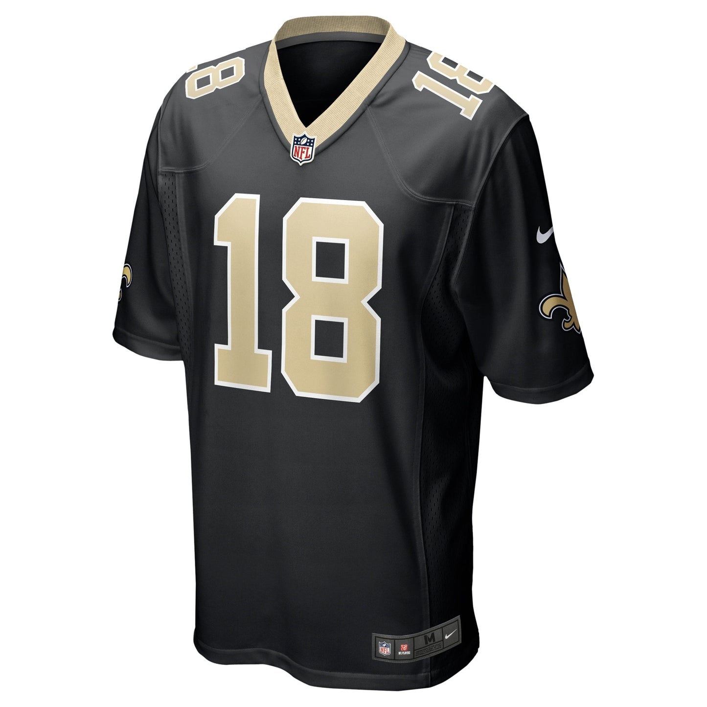 Keith Kirkwood New Orleans Saints Nike Team Game Jersey - Black football jersey product view 2