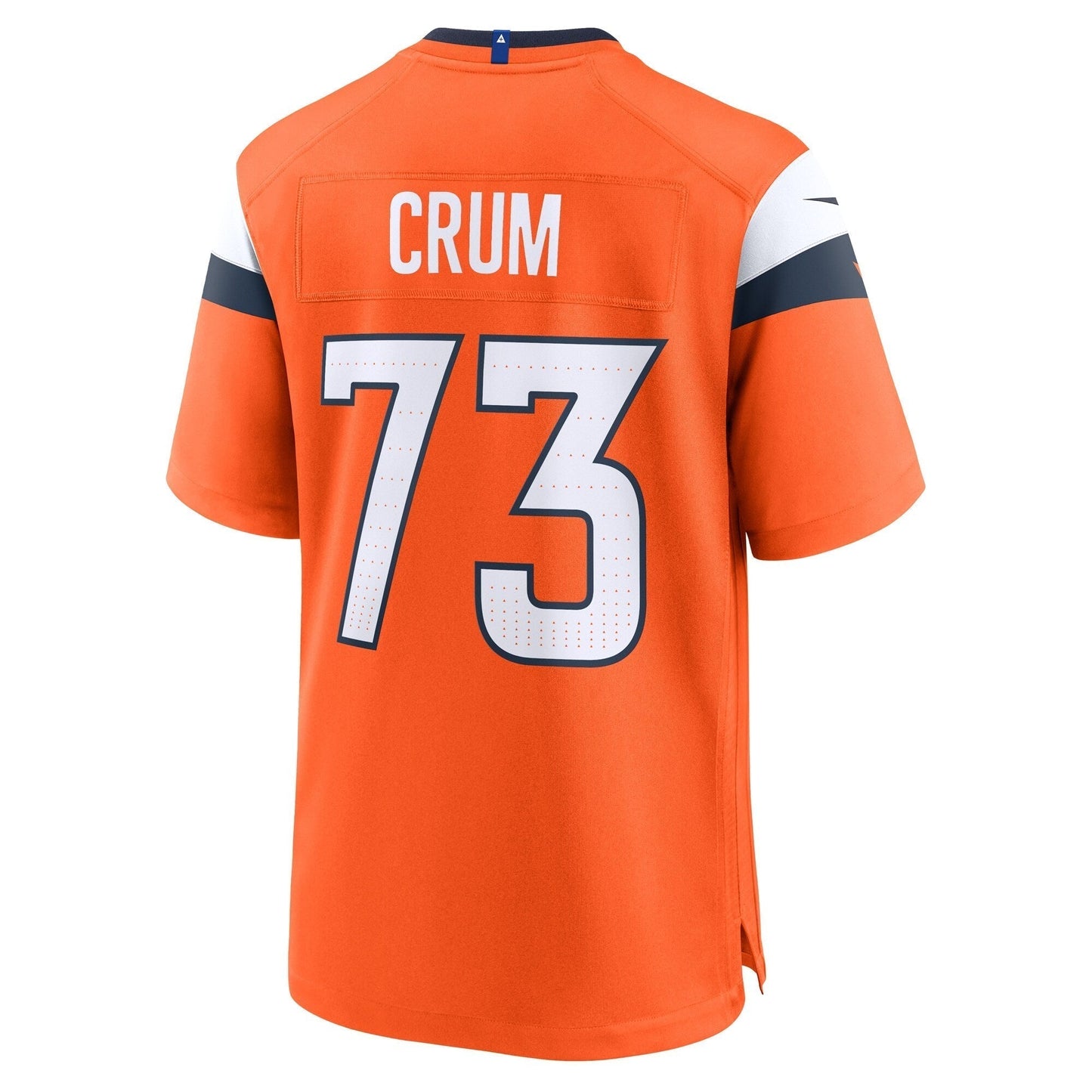 Frank Crum Denver Broncos Nike Team Game Jersey - Orange football jersey product view 3