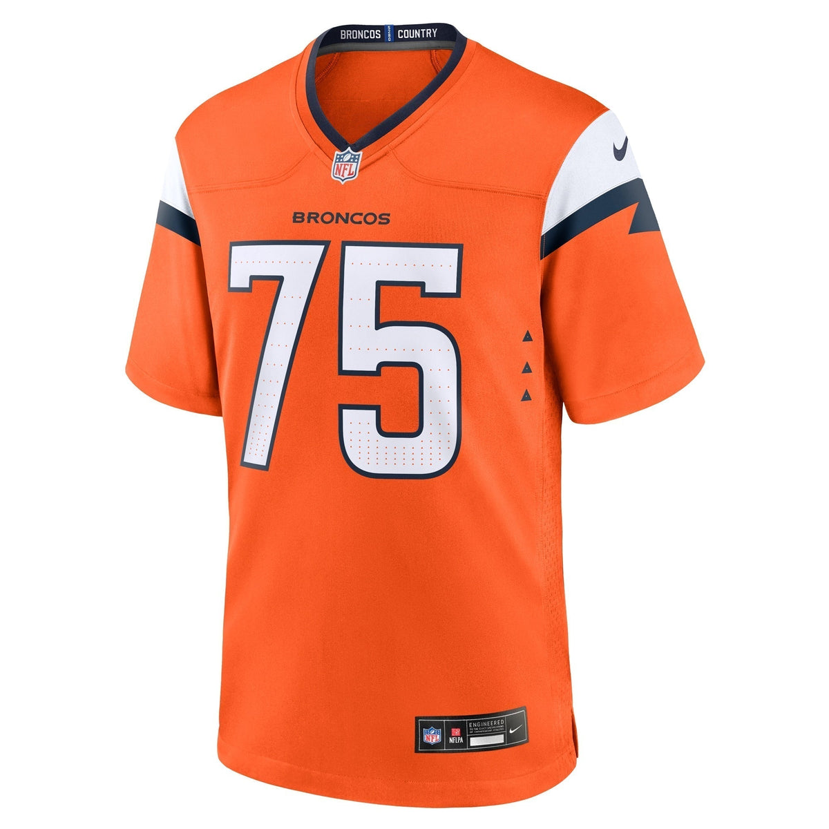 Quinn Bailey Denver Broncos Nike Team Game Jersey - Orange football jersey product view 2