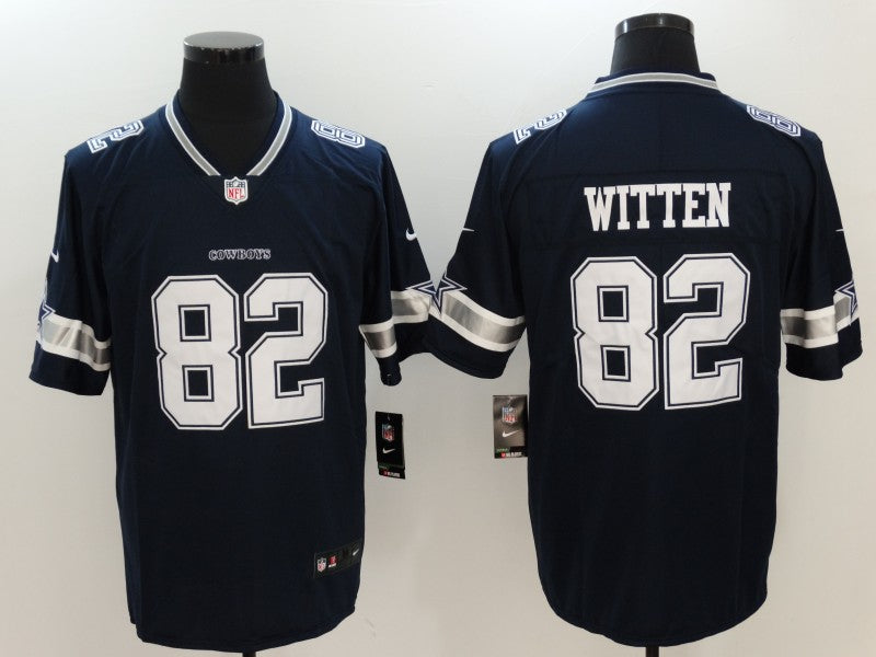 Men's Dallas Cowboys Jason Witten #82 Navy Game Player Jersey1 football jersey product view 1