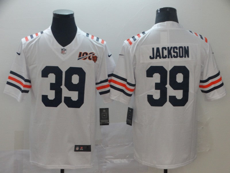 Men's Chicago Bears Eddie Jackson #39 White Game Jersey1 football jersey product view 1