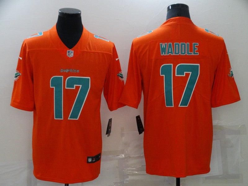 Men's Miami Dolphins Jaylen Waddle #17 Orange Inverted Legend Jersey1 football jersey product view 1