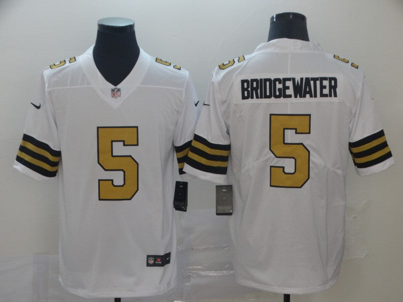 Men's New Orleans Saints Teddy Bridgewater #5 White Player Game Jersey1 football jersey product view 1