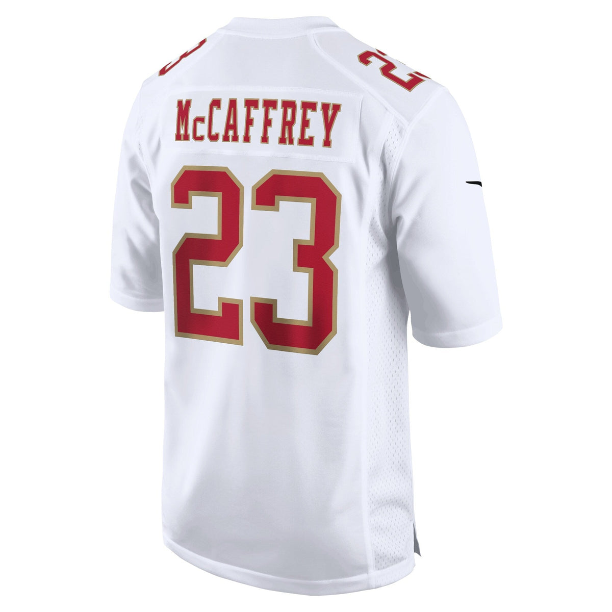 Christian McCaffrey San Francisco 49ers Nike Fashion Game Jersey - Tundra White football jersey product view 3