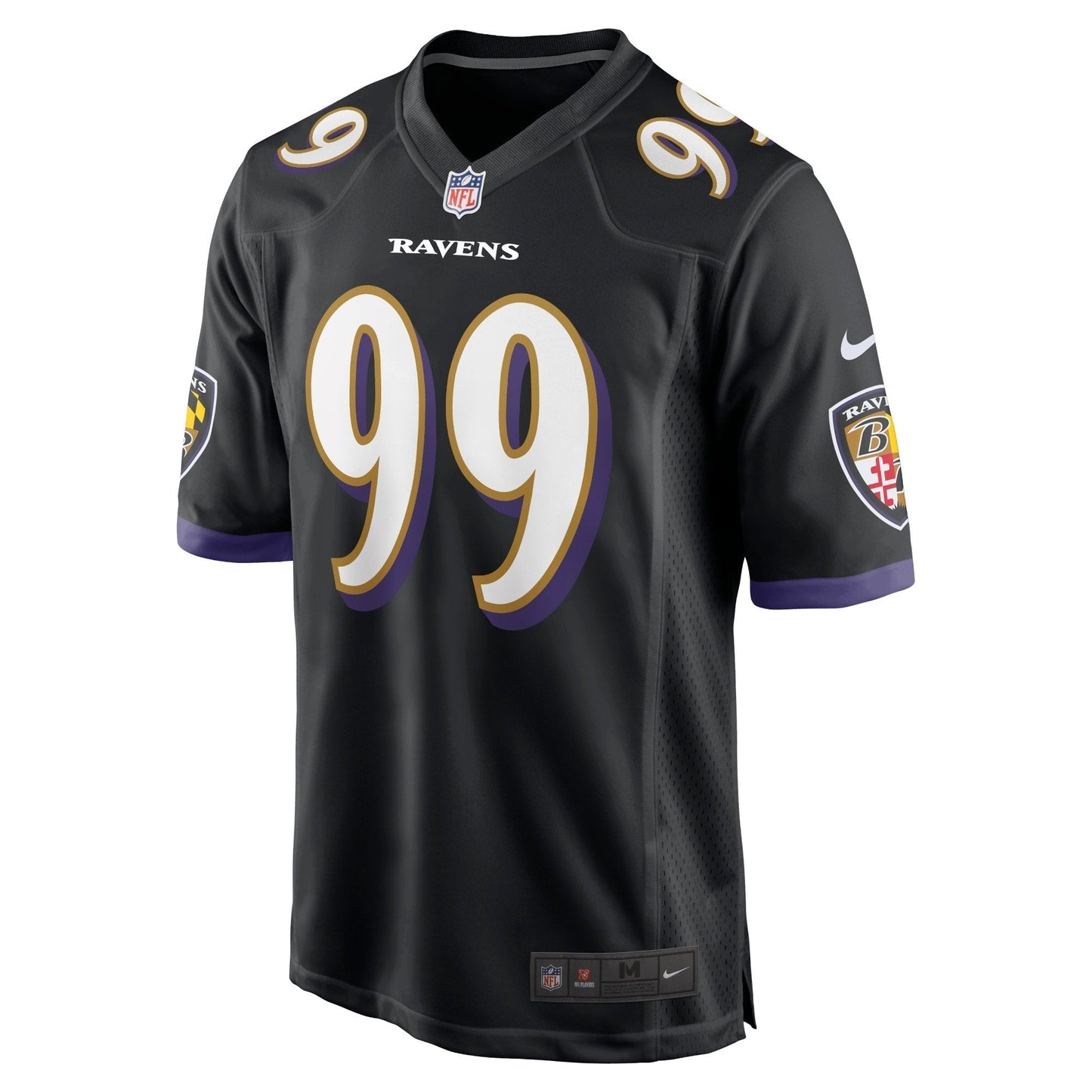 Odafe Oweh Baltimore Ravens Nike Game Jersey - Black football jersey product view 2