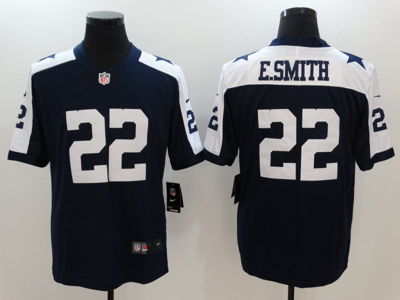 Men's Dallas Cowboys Emmitt Smith #22 Navy Alternate Custom1 Game Jersey1 football jersey product view 1